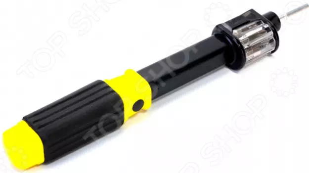 Отвертка со встроенным набором насадок Bradex