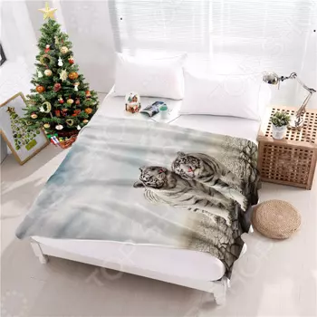 Плед ТамиТекс «Белые тигры»