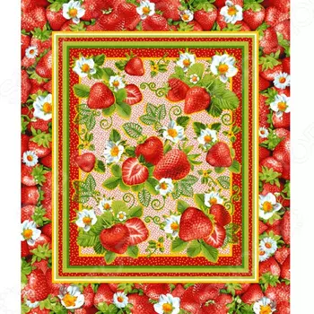 Полотенце кухонное вафельное ТексДизайн «Клубника»