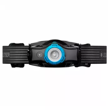 Аккумуляторный налобный фонарь LED LENSER MH5 (черно-голубой) (+ Антисептик-спрей для рук в подарок!)