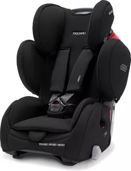 Автокресло Recaro Young Sport Hero Deep Black (+ Защитный чехол СМЕШАРИКИ в подарок!)