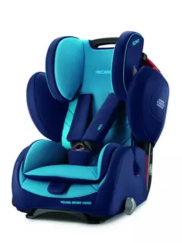 Автокресло Recaro Young Sport Hero Xenon Blue (+ Защитный чехол СМЕШАРИКИ в подарок!)