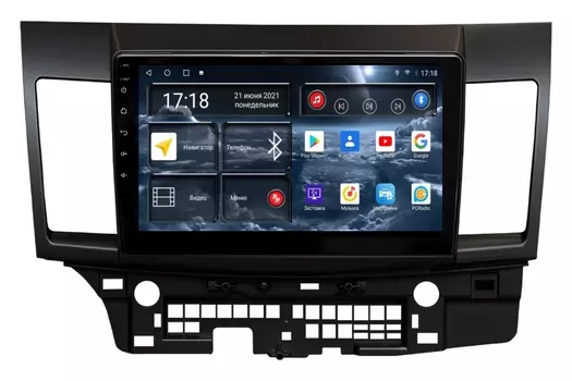 Автомагнитола RedPower 71037 для Mitsubishi Lancer X (2007-02.2016) (+ Камера заднего вида в подарок!)