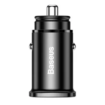 Автомобильное зарядное устройство Baseus Circular Plastic A+C 30W PPS Car Charger Black (CCALL-YS01)