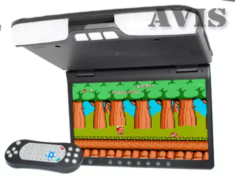 Автомобильный потолочный монитор 15,6" со встроенным DVD плеером AVIS AVS1520T (Черный) (+ Салфетки из микрофибры в подарок)