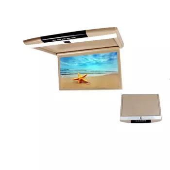 Автомобильный потолочный монитор 17.3" с медиаплеером FarCar-Z002 (бежевый) (+ Автомобильные коврики для впитывания влаги в подарок!)