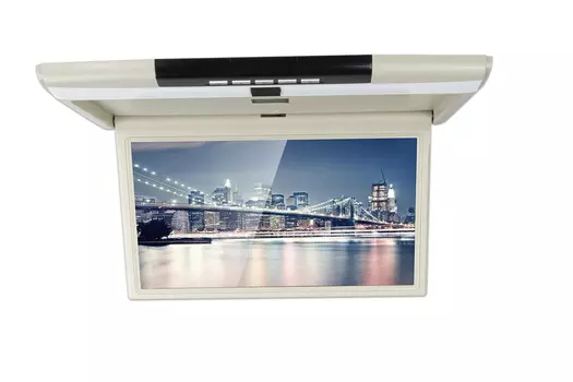 Автомобильный потолочный монитор 17.3" с медиаплеером FarCar-Z002 (серый) (+ Автомобильные коврики в подарок!)