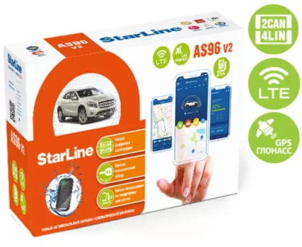 Автосигнализация StarLine AS96 V2 2CAN+4LIN LTE GPS