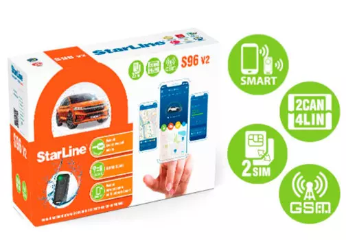 Автосигнализация StarLine S96 v2 2CAN+4LIN 2SIM GSM