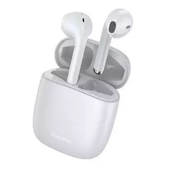 Baseus True Wireless Earphones White W04 Pro Беспроводная зарядка