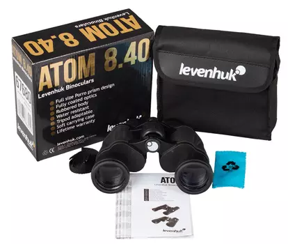Бинокль Levenhuk Atom 8x40 (+ Антисептик-спрей для рук в подарок!)