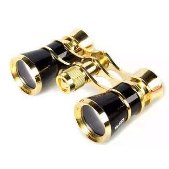 Бинокль театральный Veber Opera БГЦ 3x25, черно-золотистый (+ Антисептик-спрей для рук в подарок!)