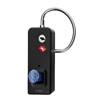 Биометрический умный замок WiWU S6 Fingerprint padlock Black