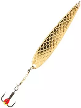 Блесна вертикальная зимняя Lucky John DIAMOND BLADE с цепью и тройниками 41мм G блистер