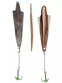 Блесна вертикал. зим. Lucky John WING с цеп. и тр. 064мм/10.0г CS блистер