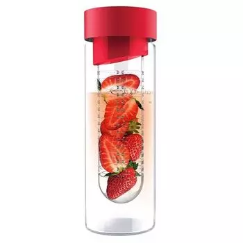 Бутылка Asobu Flavour it (0,6 литра), красная (+ Антисептик-спрей для рук в подарок!)