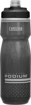 Бутылка спортивная CamelBak Podium Chill (0,62 литра), черная (+ Антисептик-спрей для рук в подарок!)