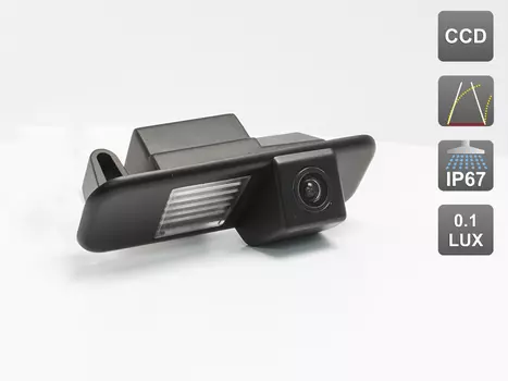 CCD штатная камера заднего вида с динамической разметкой AVEL Electronics AVS326CPR (#036) для KIA RIO II (2005-2010) SEDAN / RIO III (2011-...) SEDAN