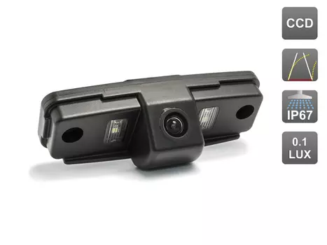 CCD штатная камера заднего вида с динамической разметкой AVEL Electronics AVS326CPR (#079) для SUBARU FORESTER III (2008-2013) / IMPREZA III SEDAN (2008-2012) / LEGACY V WAGON (2009-2013) / OUTBACK IV (2009-2013)