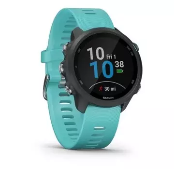 Часы для бега Garmin Forerunner 245 Music черный с бирюзовым ремешком