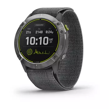 Часы Garmin Enduro стальной корпус и серый нейлоновый ремешок UltraFit
