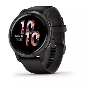 Часы Garmin Venu 2 черные с серым безелем