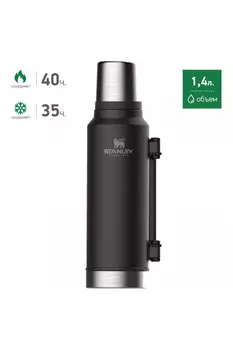 Черный термос STANLEY Classic 1,4L 10-08265-002 (+ Антисептик-спрей для рук в подарок!)