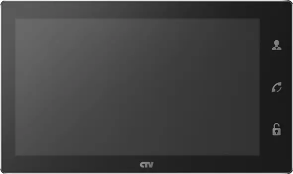 Цветной монитор видеодомофона CTV-M4102AHD (черный) (+ Салфетки из микрофибры в подарок)