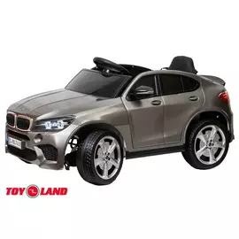 Детский автомобиль Toyland BMW X6 mini YEP7438 серый (+ Защитный чехол СМЕШАРИКИ в подарок!)