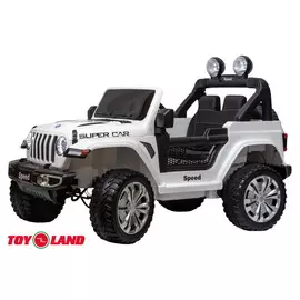 Детский автомобиль Toyland Jeep Rubicon YEP5016 Белый (+ Защитный чехол СМЕШАРИКИ в подарок!)