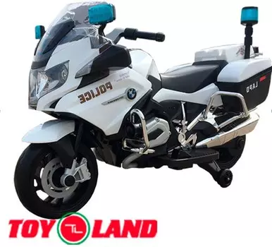 Детский мотоцикл Toyland BMW R 1200RT-P Белый (+ Защитный чехол СМЕШАРИКИ в подарок!)