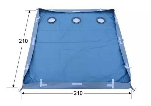 Дно гидро-термоизоляционное ЛОТОС КУБ 3 (210х210) с отверстиями под лунки (в сборе с фланцами)