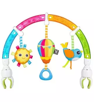 Дуга с подвесными игрушками Benbat на кроватку/коляску Dazzle Play Arches Rainbow