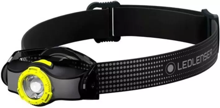 Фонарь светодиодный налобный LED Lenser MH3, черно-желтый, 200 лм, 1-АА (+ Антисептик-спрей для рук в подарок!)