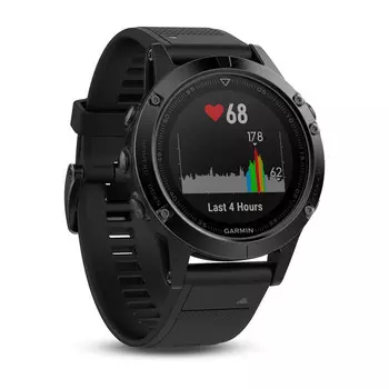Garmin Fenix 5 Sapphire черные с черным ремешком