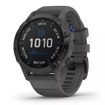 Garmin Fenix 6 PRO Solar черный с серым ремешком