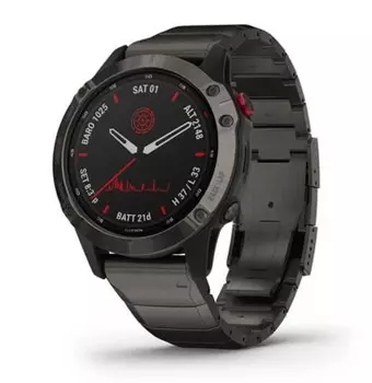 Garmin Fenix 6 PRO Solar титановый DLC карбон с DLC титановым ремешком