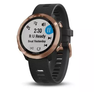 Garmin Forerunner 645 Music розовое золото с черным ремешком
