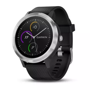 Garmin Vivoactive 3 серебристые с черным ремешком