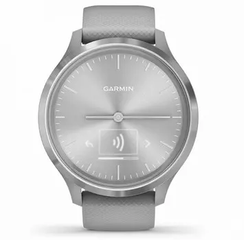 Garmin Vivomove 3 серебристые с серым силиконовым ремешком