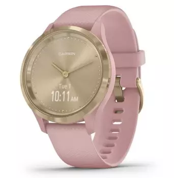 Garmin Vivomove 3S золотистый циферблат с розовым ремешком