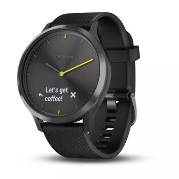 Garmin Vivomove HR черные с черным ремешком