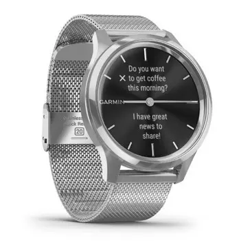 Garmin Vivomove Luxe серебристый с серебристым ремешком