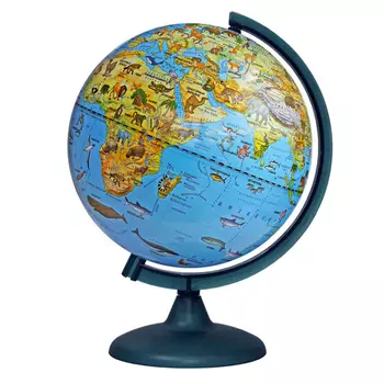 Глобус зоогеографический диаметром 250 мм
