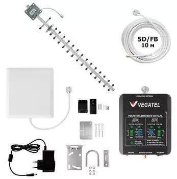 Готовый комплект усиления сотовой связи VEGATEL VT-1800/3G-kit (14Y, LED) (+ Кронштейн в подарок!)