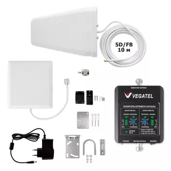 Готовый комплект усиления сотовой связи VEGATEL VT-900E/1800-kit (дом, LED) (+ Кронштейн в подарок!)