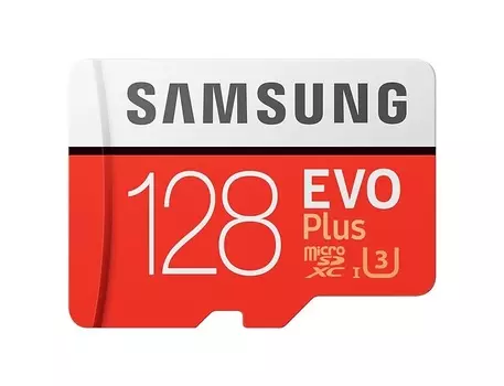 Карта памяти Samsung microSDXC EVO Plus 128Gb U3 90-100MBs