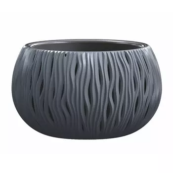 Кашпо для цветов Prosperplast Sandy Bowl 9л, антрацит