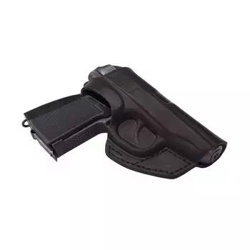 Кобура поясная к ПМ формованная кожаная (HS-ПК-5) Helios (+ Антисептик-спрей для рук в подарок!)