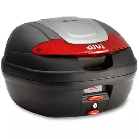 Кофр MONOLOCK 34 л Givi Black-Silver-Red (E340N)